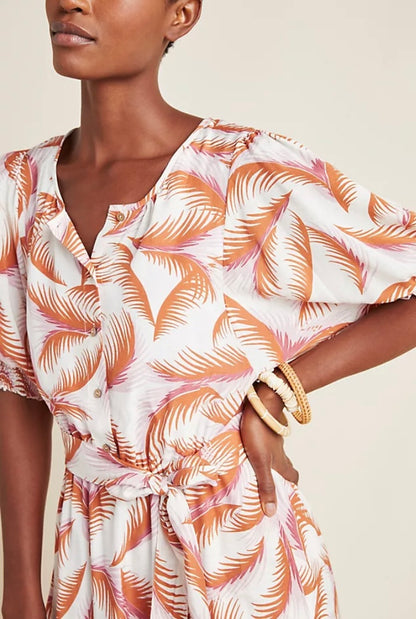 Anthropologie Nicole Puff-Sleeved Shirtdress - Size M