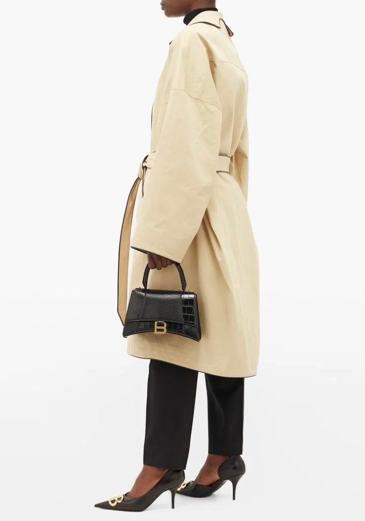 New* BALENCIAGA Belted Trench - Size 34