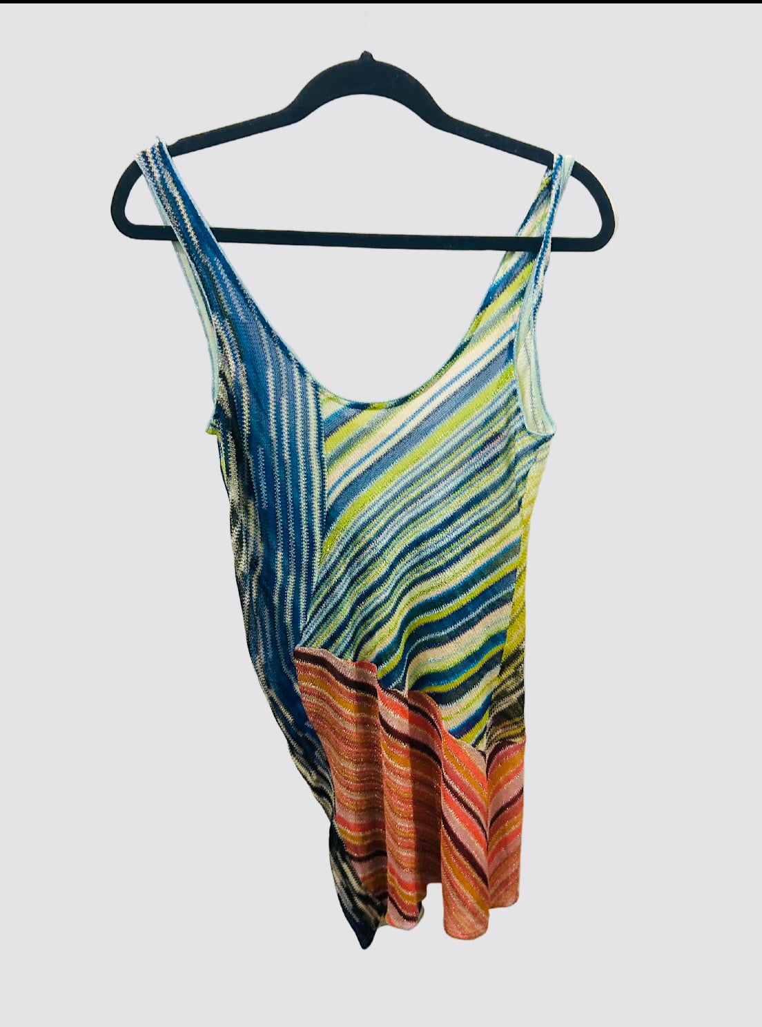 MISSONI Asymmetrical Patterned Tank Dress - Size S