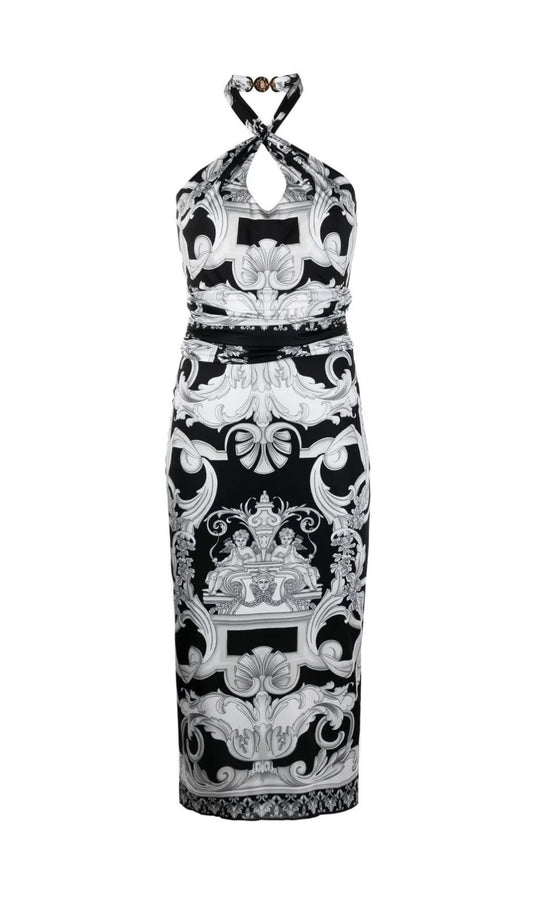 Versace Barocco Halter Dress - Size IT40