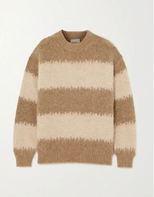 HOLZWEILER Liza Striped Alpaca-Blend Sweater - Size S