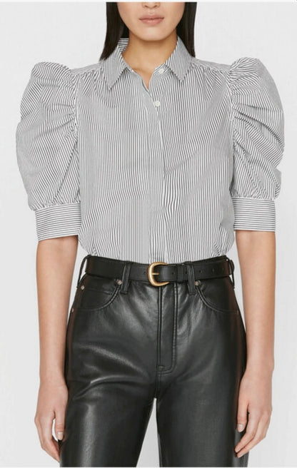 New* FRAME
Ruched Puff Sleeve Shirt - Size M