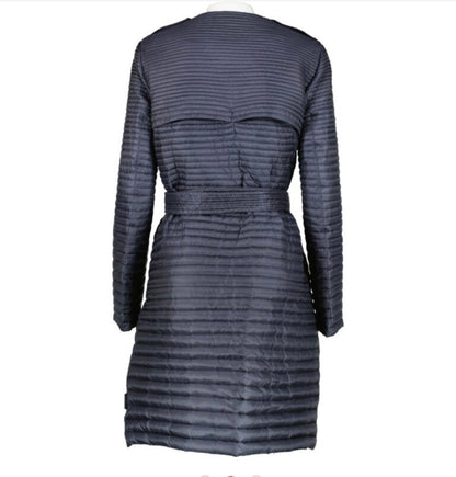 Moncler Quilted Ribbed Belted Trench - Size S