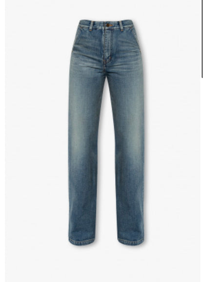 New* Saint Laurent BLUE ‘Jane’ high-waisted jeans - Size 25