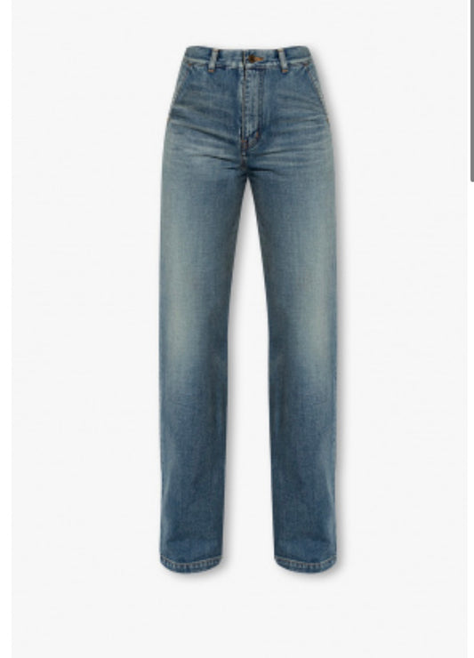 New* Saint Laurent BLUE ‘Jane’ high-waisted jeans - Size 25