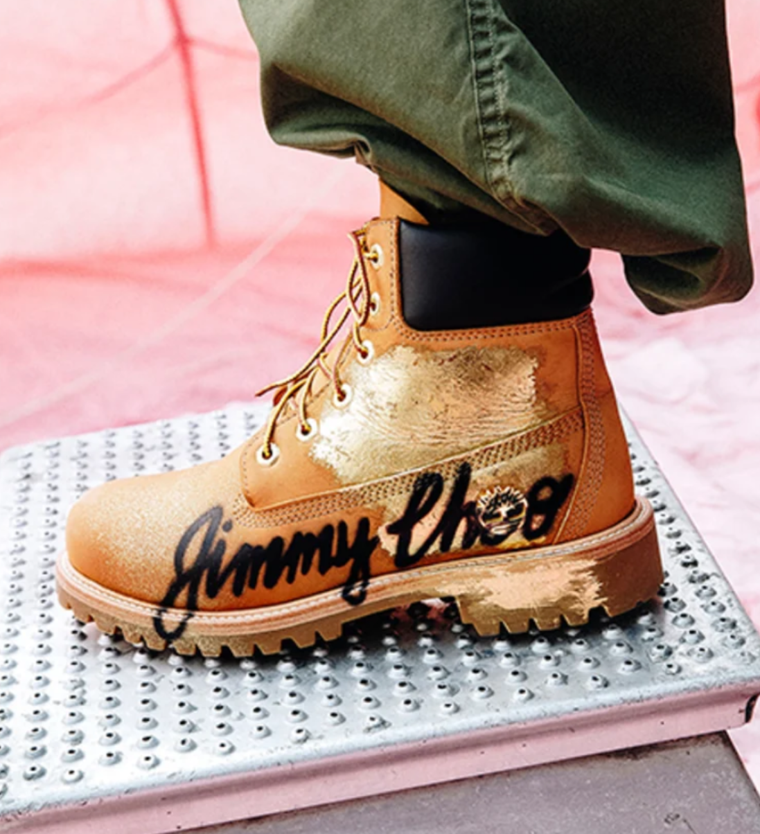 Jimmy Choo X Timberland Graffiti Logo Ankle Boots - Size 8