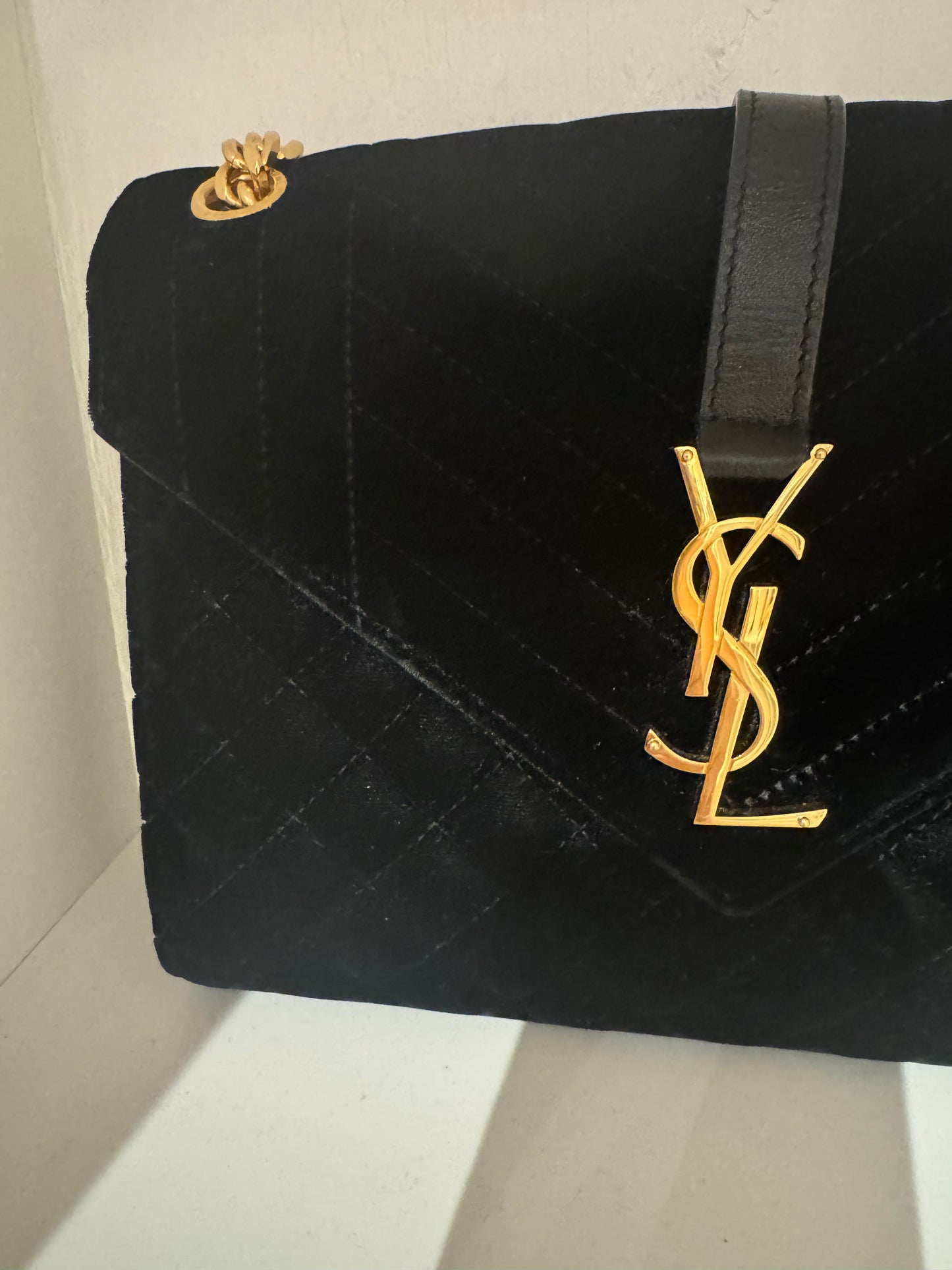 Saint Laurent Velvet Envelope Crossbody Bag
