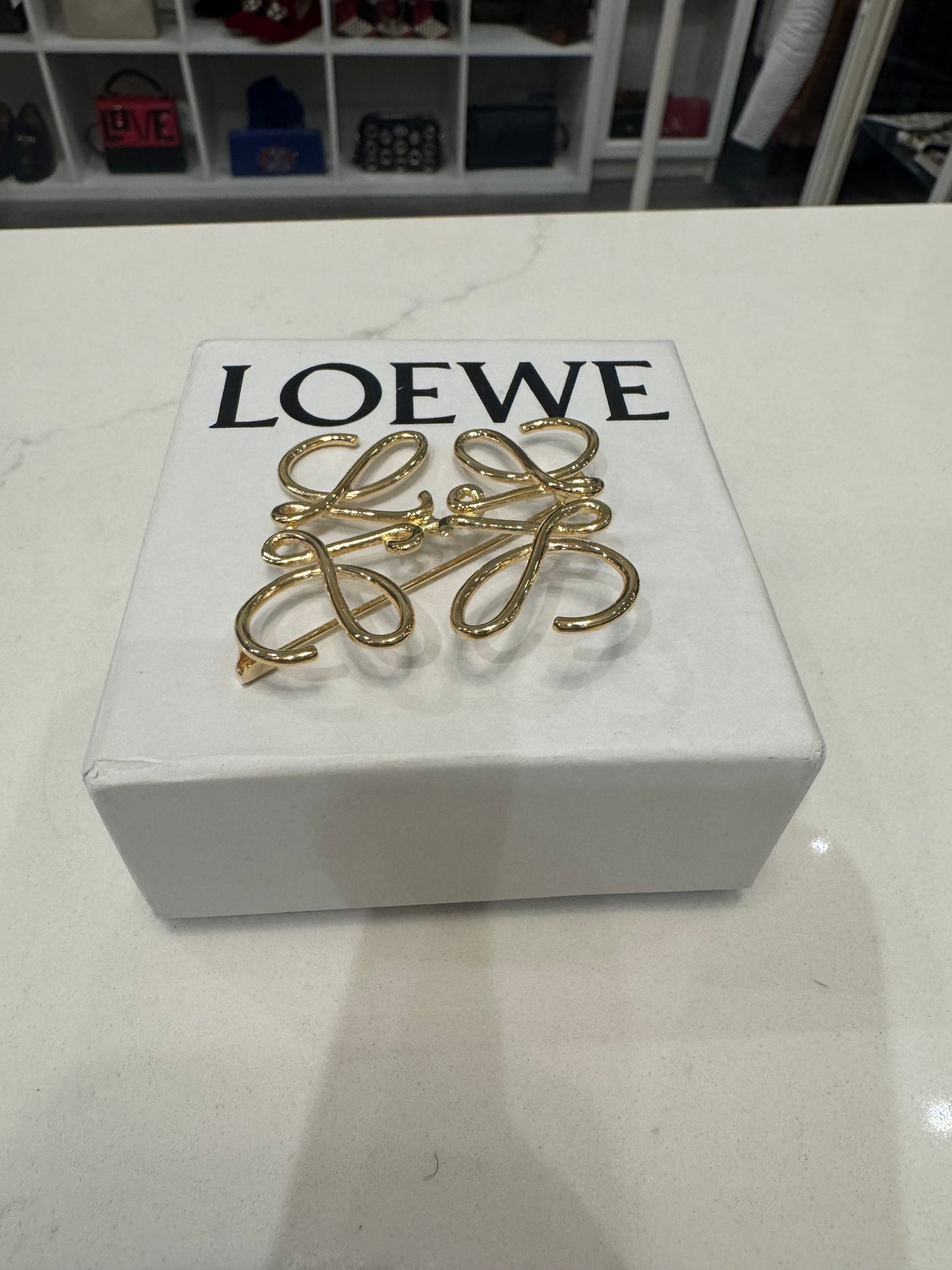LOEWE Anagram Brooch
