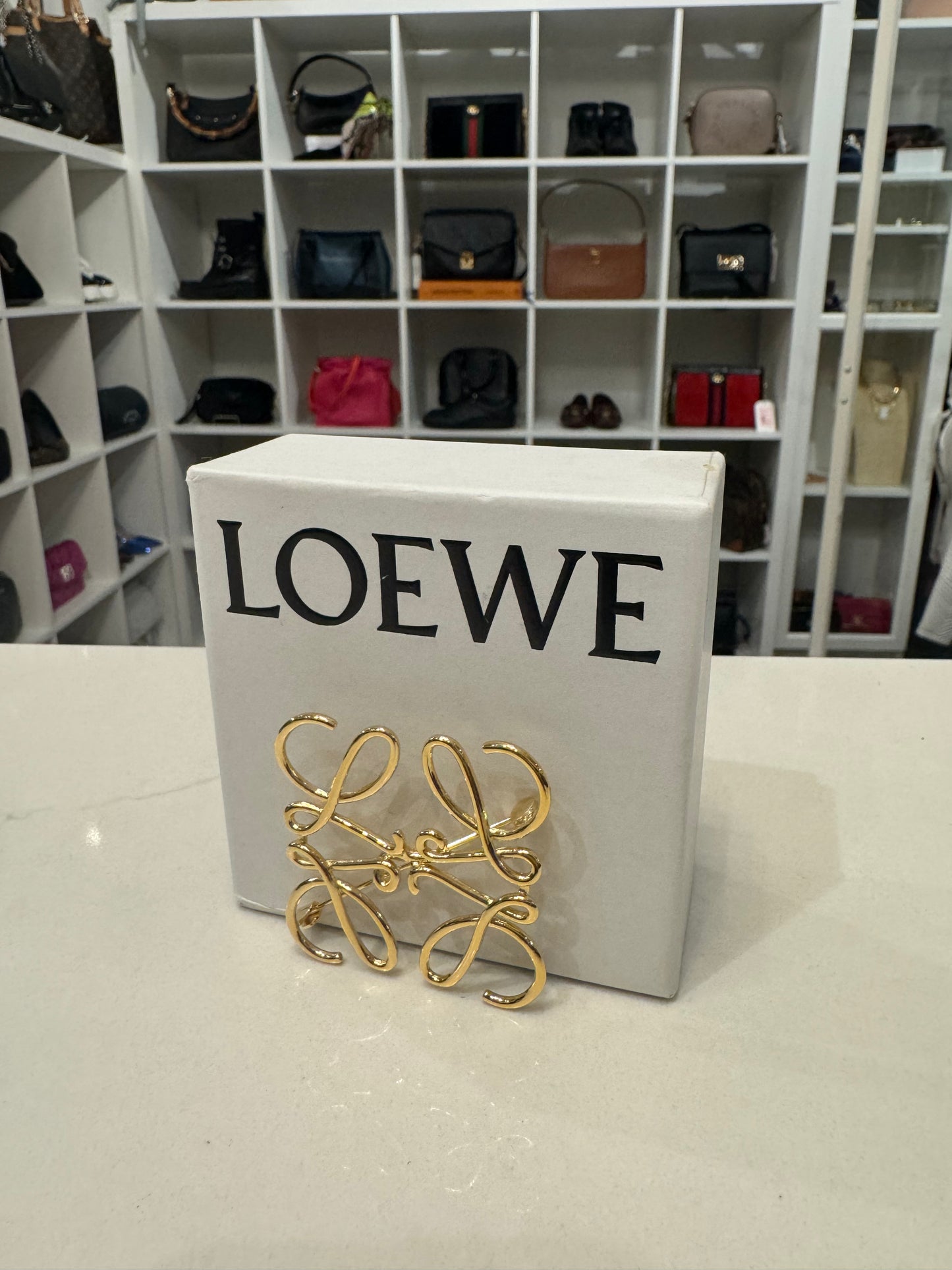 LOEWE Anagram Brooch