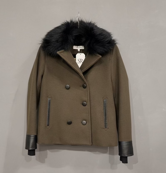 John + Jenn Short Peacoat - Size S