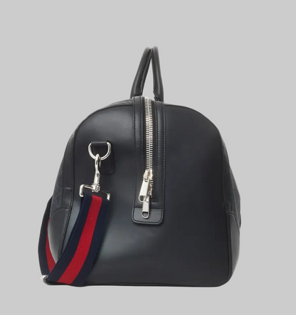 GUCCI Black Monogram GG Supreme Canvas Weekender Bag