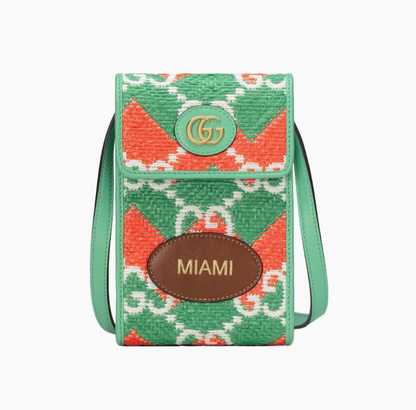 GUCCI Raffia Woven Crossbody