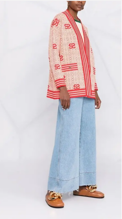 SANDRO Reversible Open Front Cardigan
