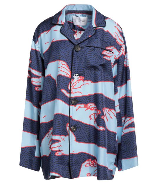AZ FACTORY 
The Hug Print Silk Top - 
Size 42