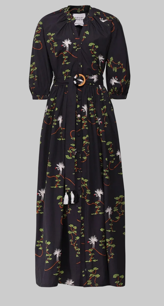 HAYLEY MENZIES Birds of Utopia Raglan Maxi Shirt Dress - Size S