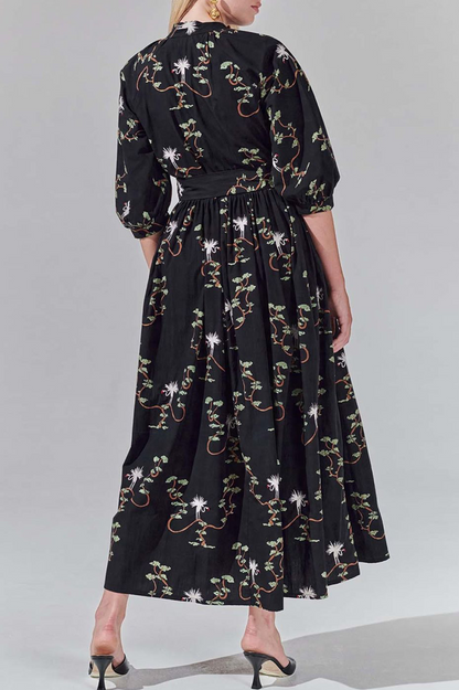 HAYLEY MENZIES Birds of Utopia Raglan Maxi Shirt Dress - Size S