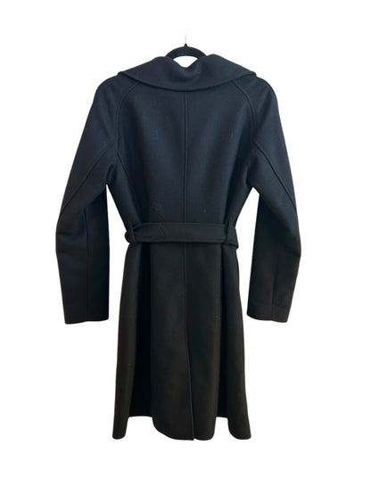 BURBERRY Black Wool Trench Coat - Size 6