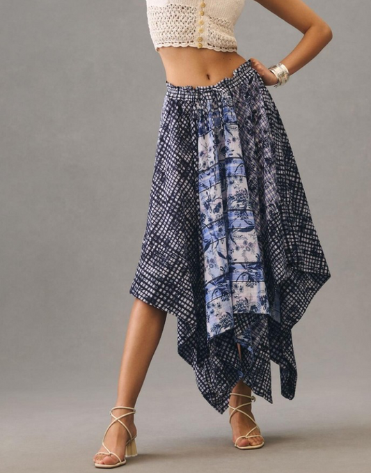 Pilcro Asymmetrical Printed Skirt - Size M