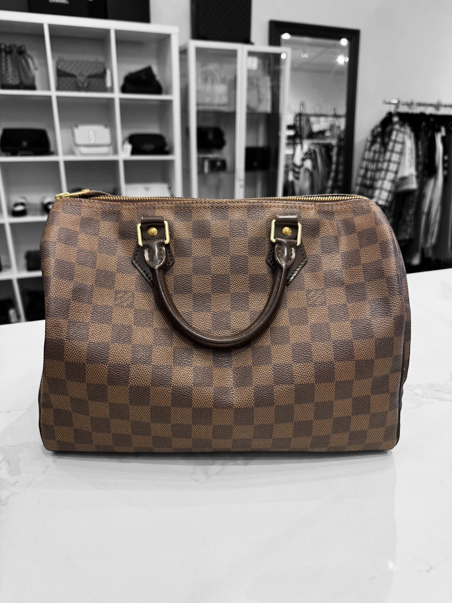 LOUIS VUITTON Damier Ebene Speedy 30