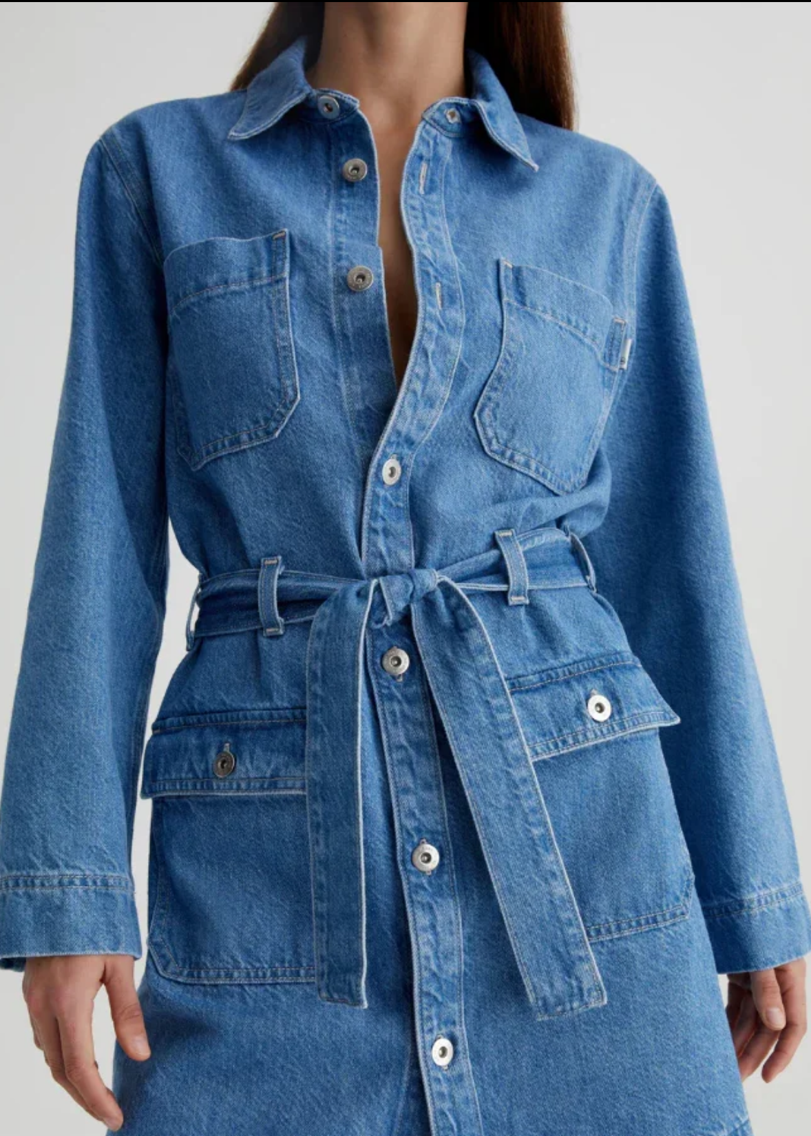 AG Denim Mini Shirt Dress - Size XS
