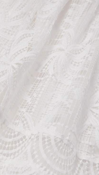 WAIMARI One-Shoulder Guipure Lace and Cotton-Blend Voile Midi Dress - Size M