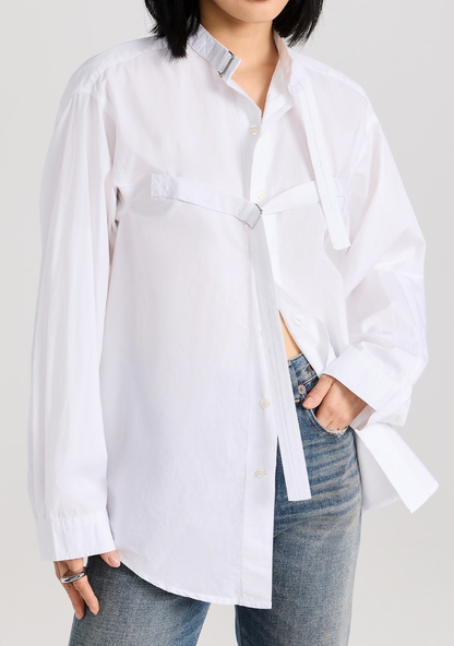 R13 Seamless Button-Up Shirt With Straps - Size M