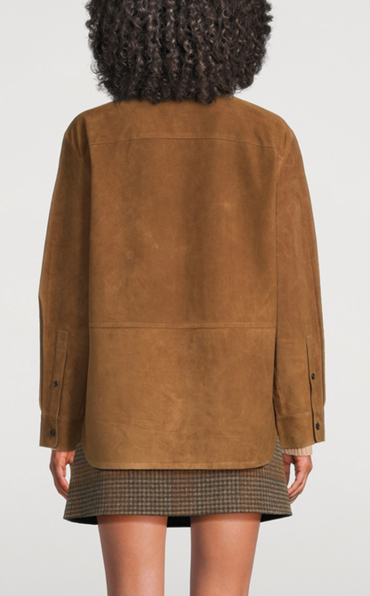 New* THEORY Suede Shirt Jacket - Size L