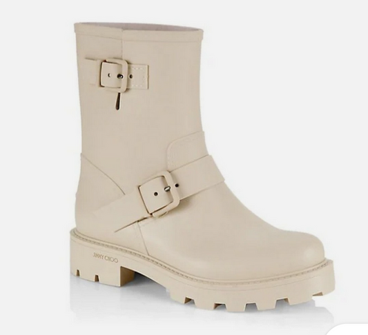 JIMMY CHOO Yael Rubber Boots - Size 38