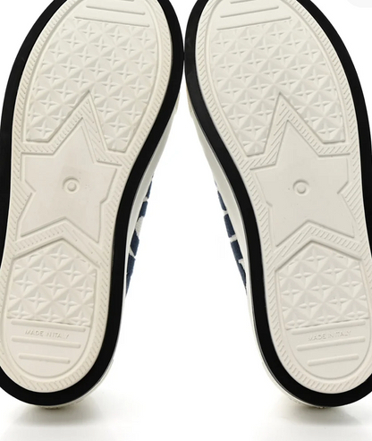 CHRISTIAN DIOR Canvas Embroidered Miss Dior Graffiti Walk'N'Dior Platform Sneakers - Size 40