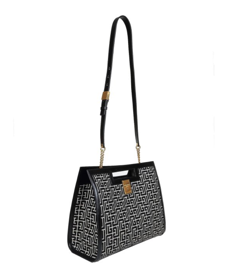 BALMAIN 1945 Medium Monogram Jacquard Tote Bag