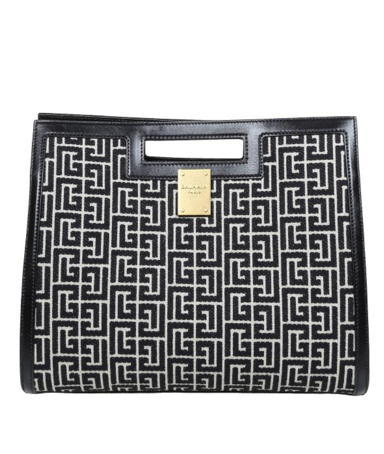 BALMAIN 1945 Medium Monogram Jacquard Tote Bag