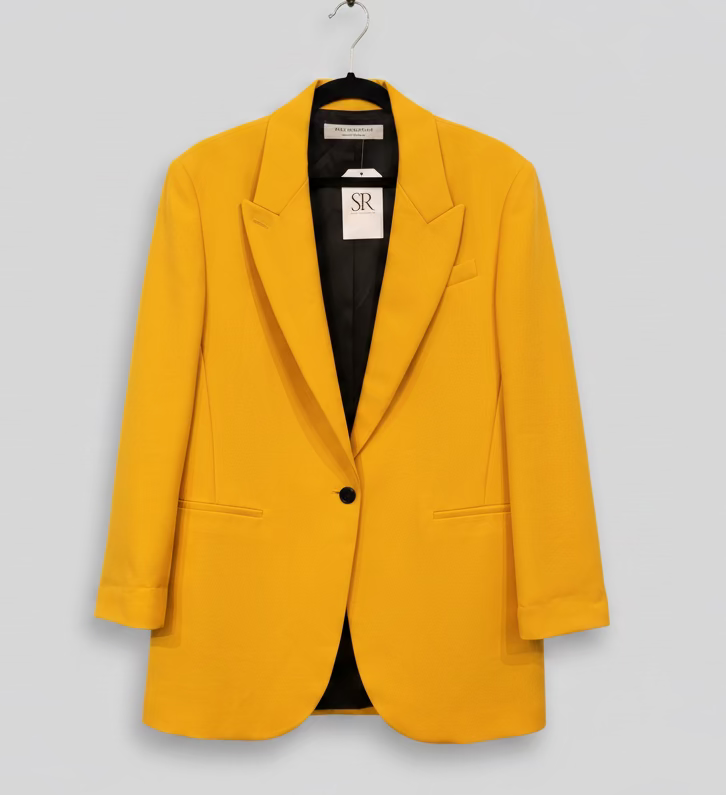 PHILOSOPHY DI LORENZO SERAFINI One buttoned blazer in yellow- Size M
