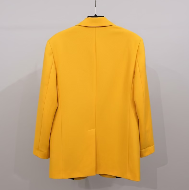 PHILOSOPHY DI LORENZO SERAFINI One buttoned blazer in yellow- Size M