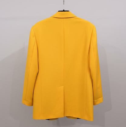 PHILOSOPHY DI LORENZO SERAFINI One buttoned blazer in yellow- Size M