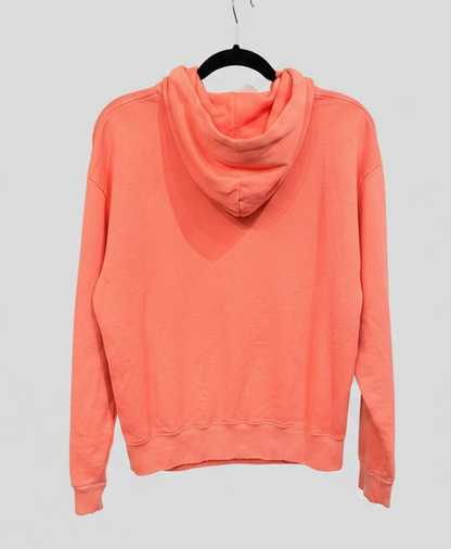 GIVENCHY Coral Distressed Logo Hoodie  - Size L