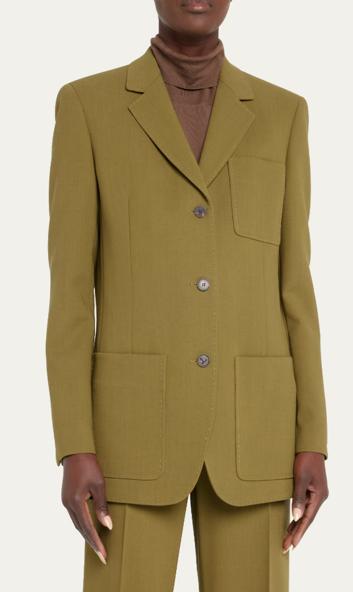 LAFAYETTE 148 NEW YORK Patch Pocket Single-Breasted Blazer - Size XL