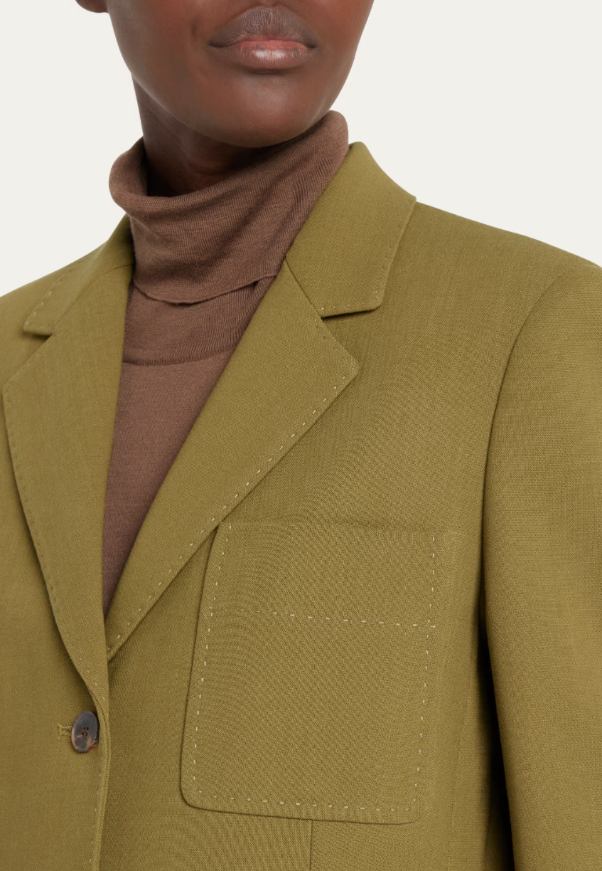LAFAYETTE 148 NEW YORK Patch Pocket Single-Breasted Blazer - Size XL