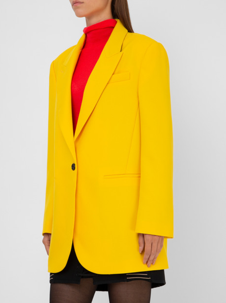 PHILOSOPHY DI LORENZO SERAFINI One buttoned blazer in yellow- Size M
