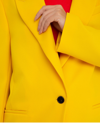 PHILOSOPHY DI LORENZO SERAFINI One buttoned blazer in yellow- Size M