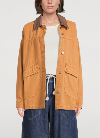 NEW* FREE PEOPLE Lemon Denim Barn Jacket - Size M
