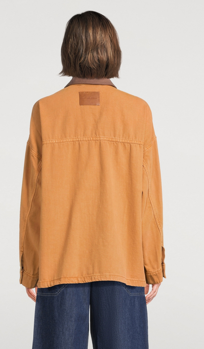 NEW* FREE PEOPLE Lemon Denim Barn Jacket - Size M