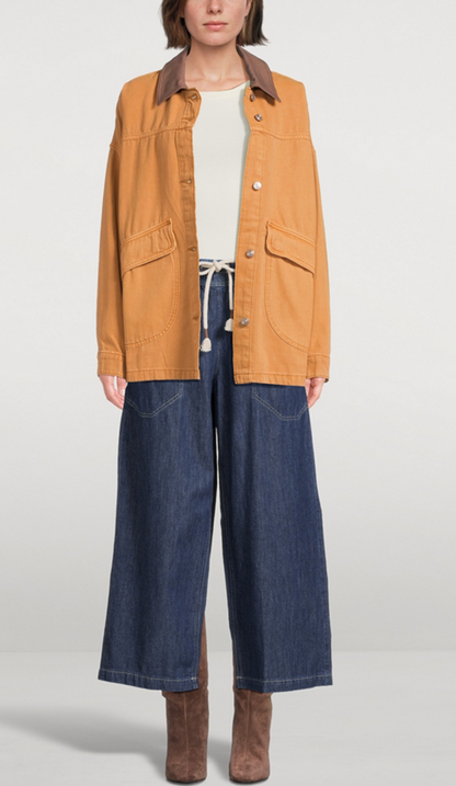 NEW* FREE PEOPLE Lemon Denim Barn Jacket - Size M