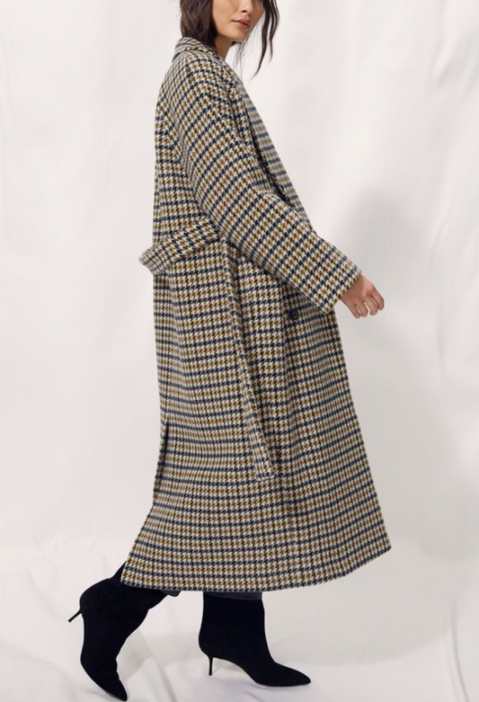 WILFRED Houndstooth Trench Coat - Size M