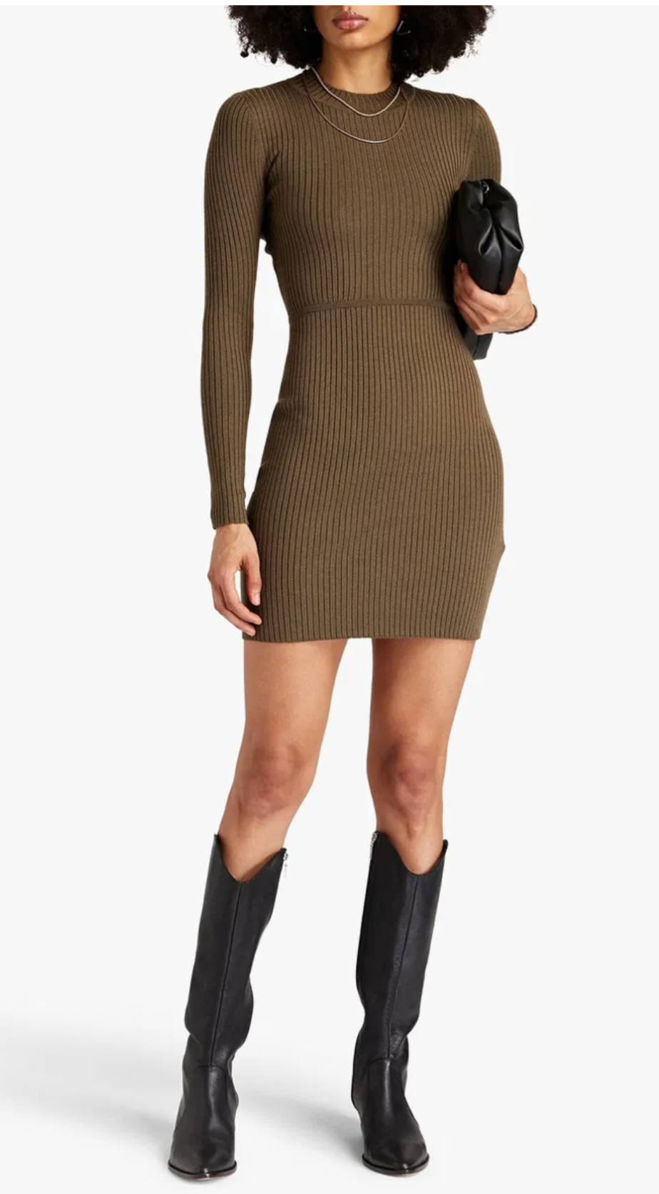 NEW* SANDRO
Ribbed-Knit Mini Dress - Size L