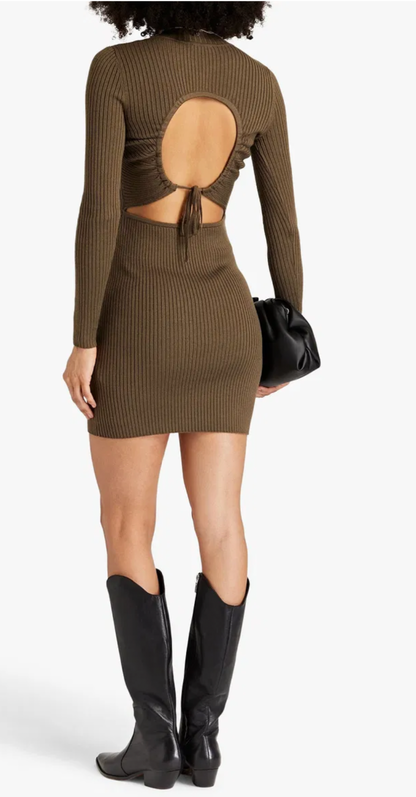NEW* SANDRO
Ribbed-Knit Mini Dress - Size L