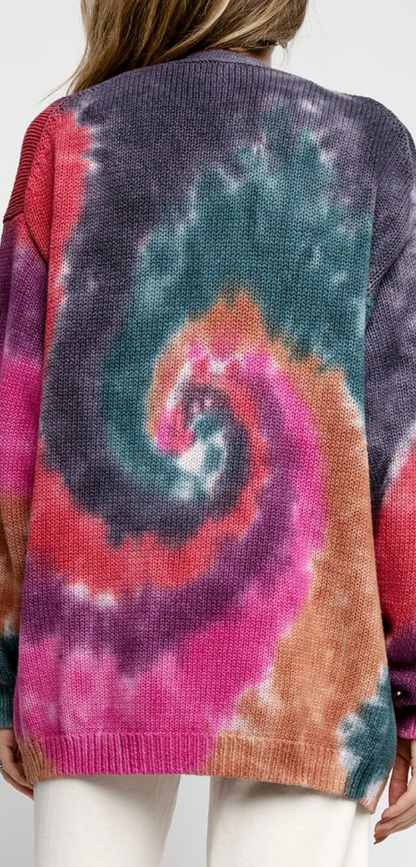 NSF Cardigan in Jewel Tone Dye - Size M
