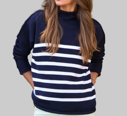 FRANK & EILEEN
Rolled Funnel Neck Sweater - Size M