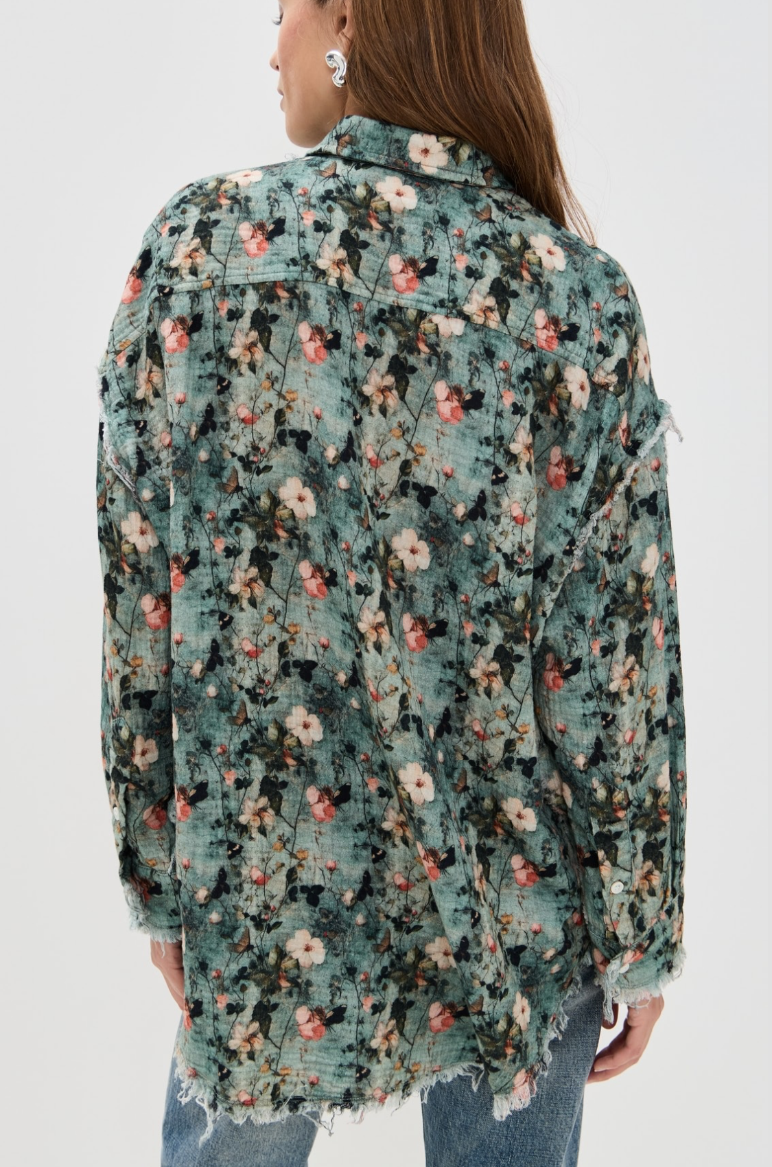 R13 Shredded Seam Ruffle Shirt- Size XS