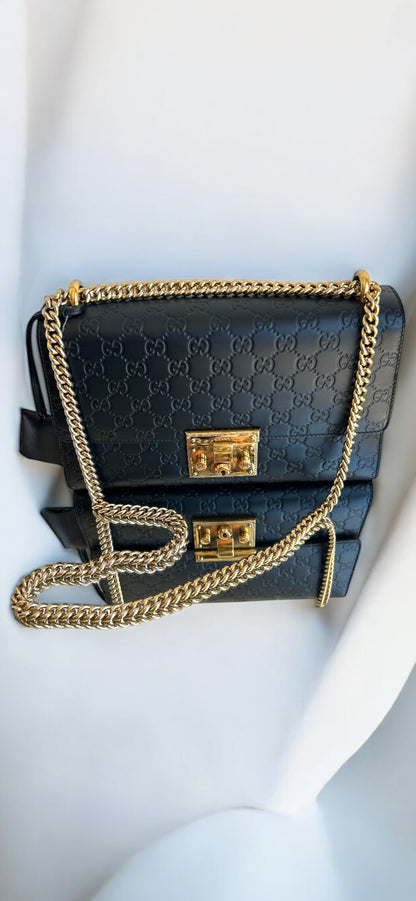 GUCCI Guccissima Padlock Shoulder Bag