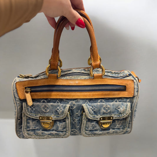 Louis Vuitton Neo Speedy Monogram Denim Boston Bag